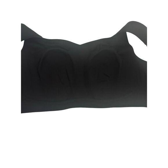 NWT REAL WILL Sculpt Minimizer push up wireless bra wide straps black Large - Picture 8 of 8